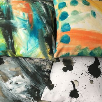 Painterly Abstract Cushion, 5 of 6