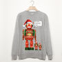 Activate Christmas Mode Robot Men's Sweatshirt, thumbnail 2 of 3