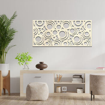 Abstract Wooden Circles Wall Art: Modern Room Decor, 7 of 8