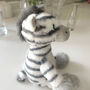 Personalised Alphabet Zebra Teddy Bear New Baby, Christening Or 1st Birthday Gift, thumbnail 12 of 12