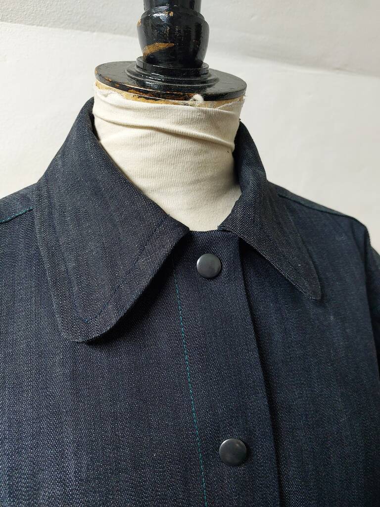 Lancer Parka Style Denim Jacket With Boiled Wool Back By Claudette Joseph