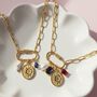 Custom Celestial Birthstone Carabiner Charm Necklace, thumbnail 3 of 7