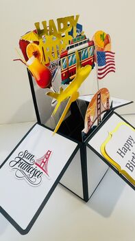 Personalisable San Francisco Themed 3D Greeting/Gift Card, 5 of 8