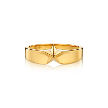 Celestial 3D Star Ring In Gold Vermeil, 3 of 4