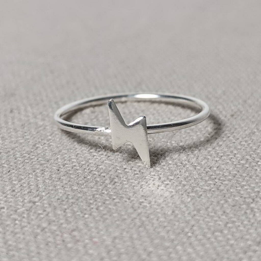 Sterling Silver Cz Lightening Bolt Ring | Pascoes