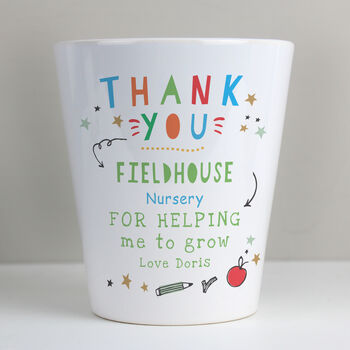 Personalised Thank You Teacher Plant Pot, 3 of 6