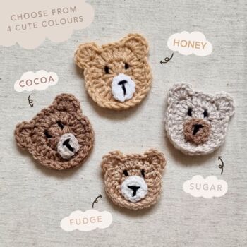 Personalised Pink Rainbow Crochet Bear New Baby Card, 7 of 8