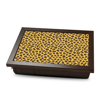 Cheetah Pattern Lap Tray With Beanbag Cushion, 2 of 7