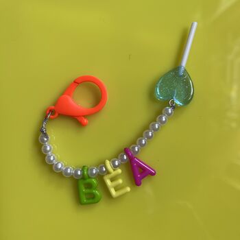 Personalised Name Bag Charm Kidult, 6 of 9