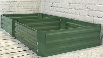 Pair Of Sage Green Vegetable And Herb Raised Beds, 5 of 5