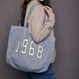 Personalised Varsity Year Vintage Tote Bag, thumbnail 1 of 5
