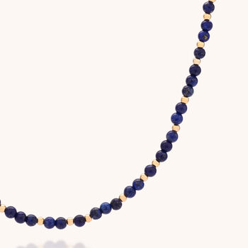 Jewel Bead Lapis Necklace In Sterling Silver, 5 of 7