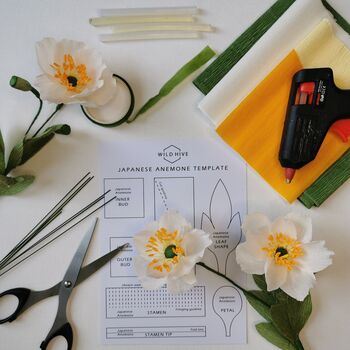 Paper Flower Craft Kit: Japanese Anemone, 6 of 8