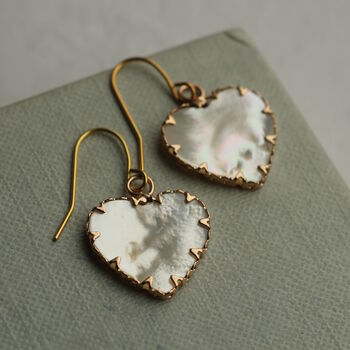 Pearl Heart Earrings, 3 of 8