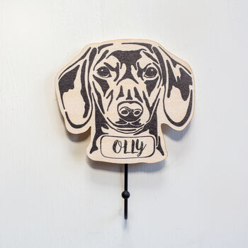 Personalised Wooden Dog Breed Lead Wall Hook, 7 of 11