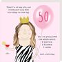 50th Birthday Card For A Friend | Girl 50 Bday Holiday, thumbnail 1 of 2