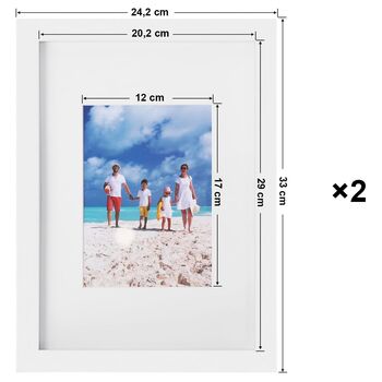 Set Of Two White Mdf Photo Frame, 2 of 5
