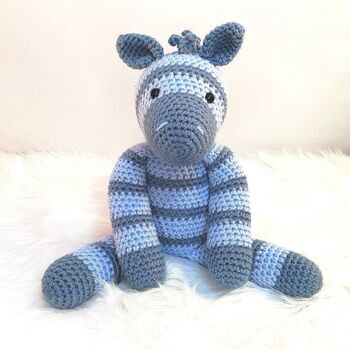 Handmade Crochet Zebra Soft Toy, 3 of 6