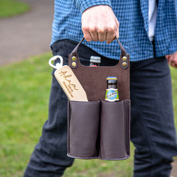 Personalised Bottle Carrier With Bottle Opener, 4 of 6
