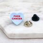 F Cancer Heart Pin Badge, thumbnail 12 of 12