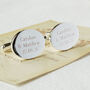 Personalised Oval Cufflinks, thumbnail 3 of 8