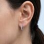 Enso Stone Huggie Hoop Earrings, thumbnail 2 of 5