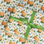 Oranges Wrapping Paper Roll Or Folded, Fruit Giftwrap, thumbnail 1 of 2