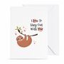 Funny Sloth Valentine’s Card, thumbnail 6 of 6
