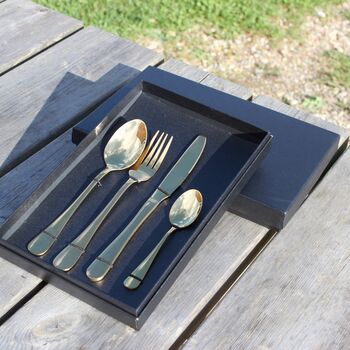 Personalised Four Piece Cutlery Gift Set For Him, 2 of 7