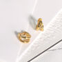 Double Wavy Gold Vermeil Plated Silver Huggie Hoops, thumbnail 4 of 4