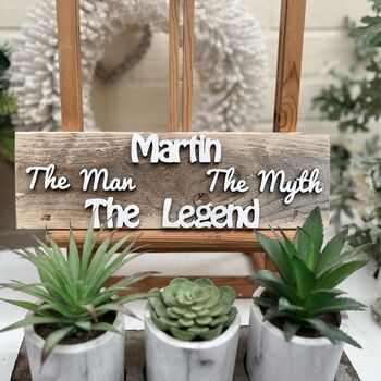 Gift For Him Man Myth Legend Christmas Gift Reclaimed, 2 of 9