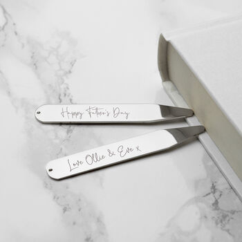 Personalised Handwriting Collar Stiffeners, 4 of 12