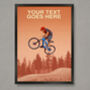 Personalised Mountain Bike Track Poster, thumbnail 1 of 6