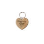 'Happiness Is Home Grown' Oak Heart Keyring, thumbnail 1 of 2