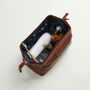 Personalised Leather Washbag With Handstamped Initials, thumbnail 5 of 6