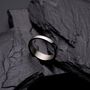 Engraved Silver Rectangle Signet Ring, thumbnail 4 of 12