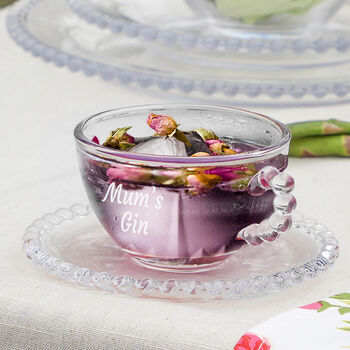 Personalised Gin Tea Cup And Saucers, 2 of 6