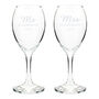Personalised Mr And Mrs Wine Glass Set – Perfect Wedding Gift, thumbnail 3 of 3
