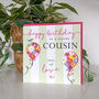 Blooming Balloon Cousin Birthday Card, thumbnail 2 of 3