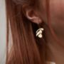 Leaf Hoop Earrings, thumbnail 1 of 5