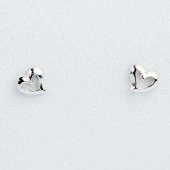 Sterling Silver Tiny Heart Earrings, 6 of 7