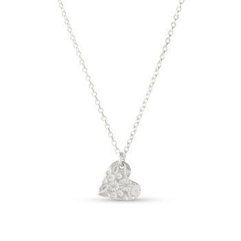Silver Floral Heart Necklace, 4 of 7