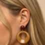 Retro Brown Acrylic Drop Earrings, thumbnail 1 of 5