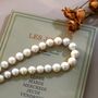 Saville Row Ivory Silver Pearl Jewel Ball Lock Gift Necklace, thumbnail 4 of 6