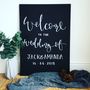 Personalised Chalkboard Wedding Welcome Sign, thumbnail 3 of 5