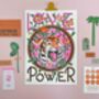 A3 Love Is Power Risograph Print, thumbnail 2 of 5