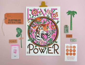 A3 Love Is Power Risograph Print, 2 of 5