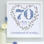 Personalised 70th, 80th, 90th Birthday Framed Print, thumbnail 1 of 12