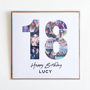 Personalised 18th Birthday Photo Collage Card, 6 of 8