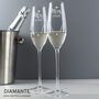 Wedding Toasting Glasses Mr And Mrs Crystal Flutes, thumbnail 3 of 6